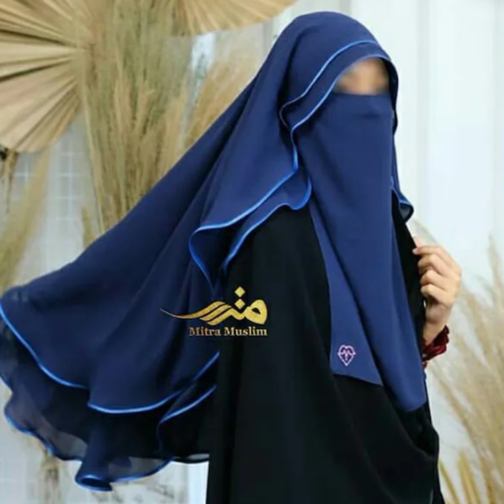New 2 piece Farfalla niqab- color Blue Tosca